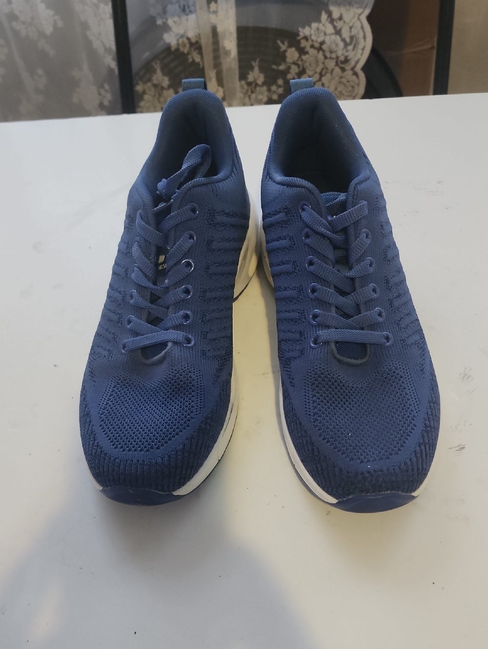 Mishansha Men's Blue Knit Athletic Sneakers